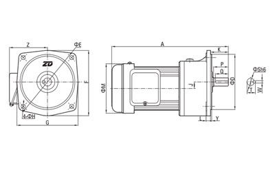 100W/1500W Small AC Gear Motor