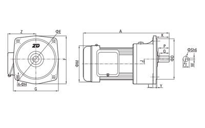 200W/1500W Small AC Gear Motor