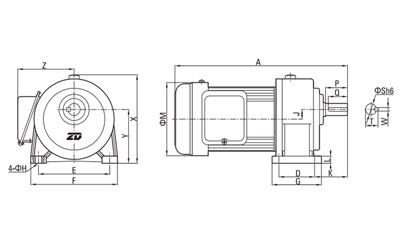 400W/750W/1500W Small AC Gear Motor