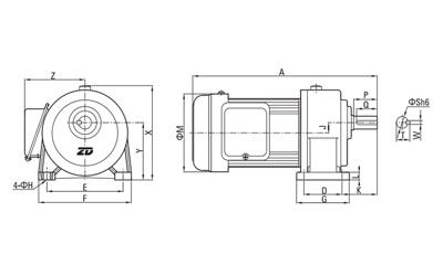 1500W Small AC Gear Motor