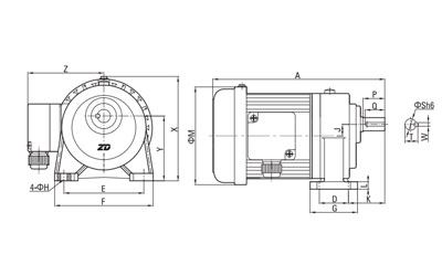 100W/200W Small AC Gear Motor