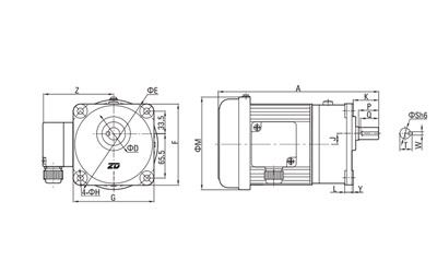 100W/200W Small AC Gear Motor