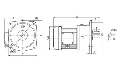 200W-1500W Small AC Gear Motor